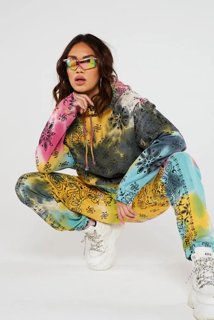 Tie Dye Paisley Print Joggers