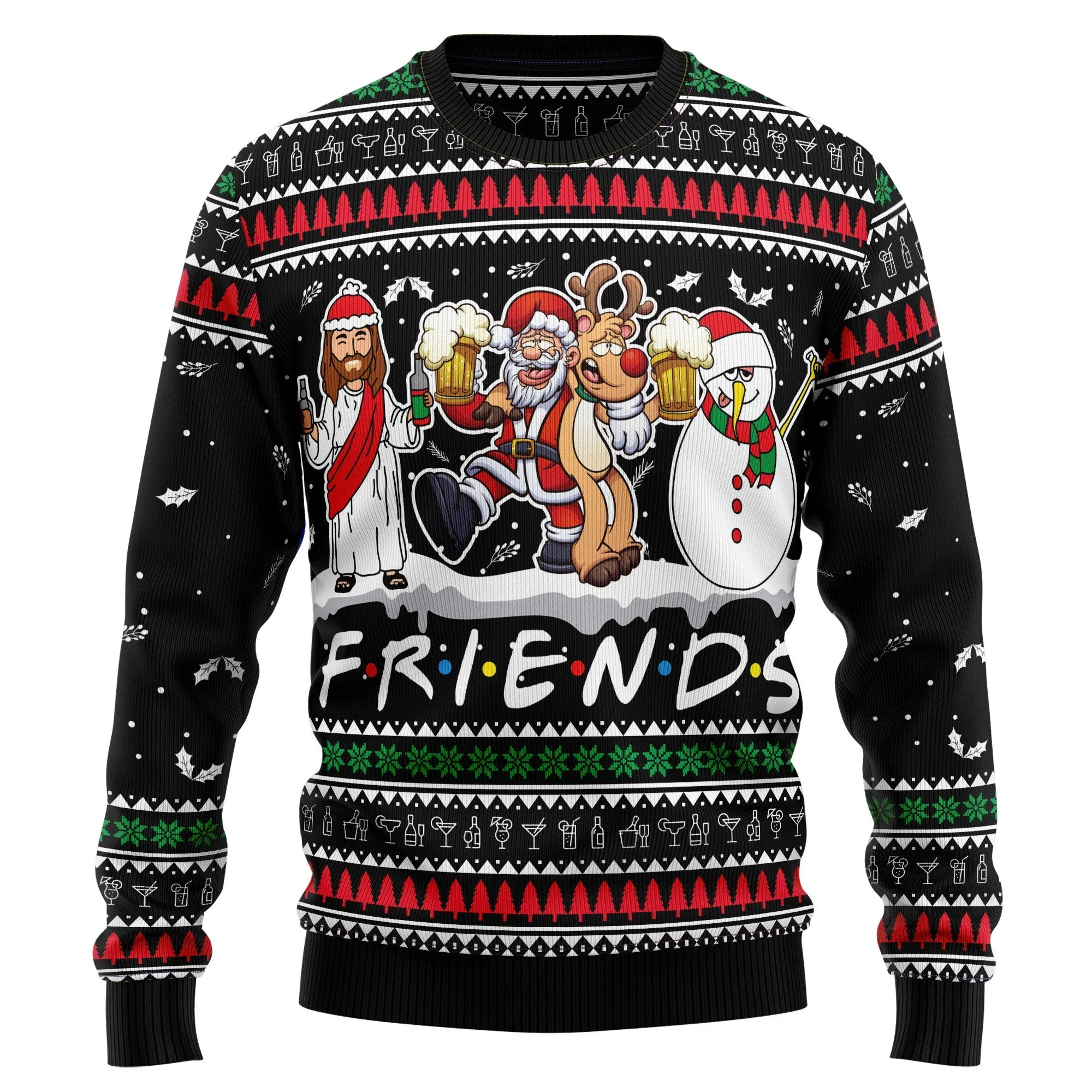 Ugly Christmas Sweater JulesRoche Durable Warmth All Over Print
