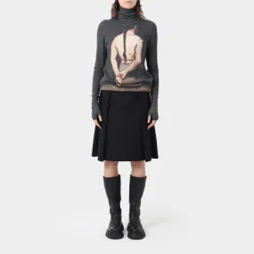 Undercover Wool Girl Print Turtleneck