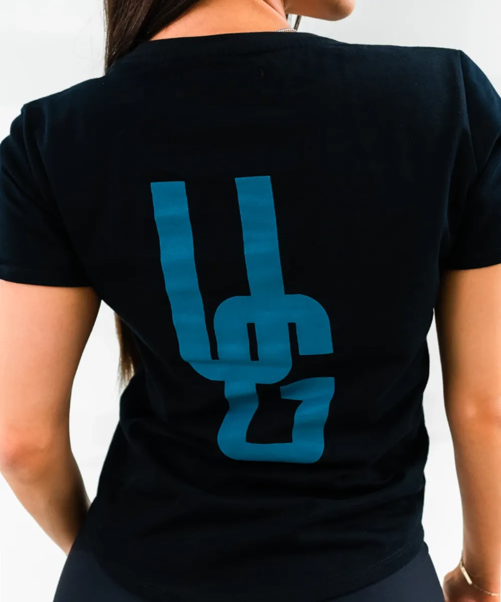 UNDRGROUND Fitted Curved Tee (Black/Teal)