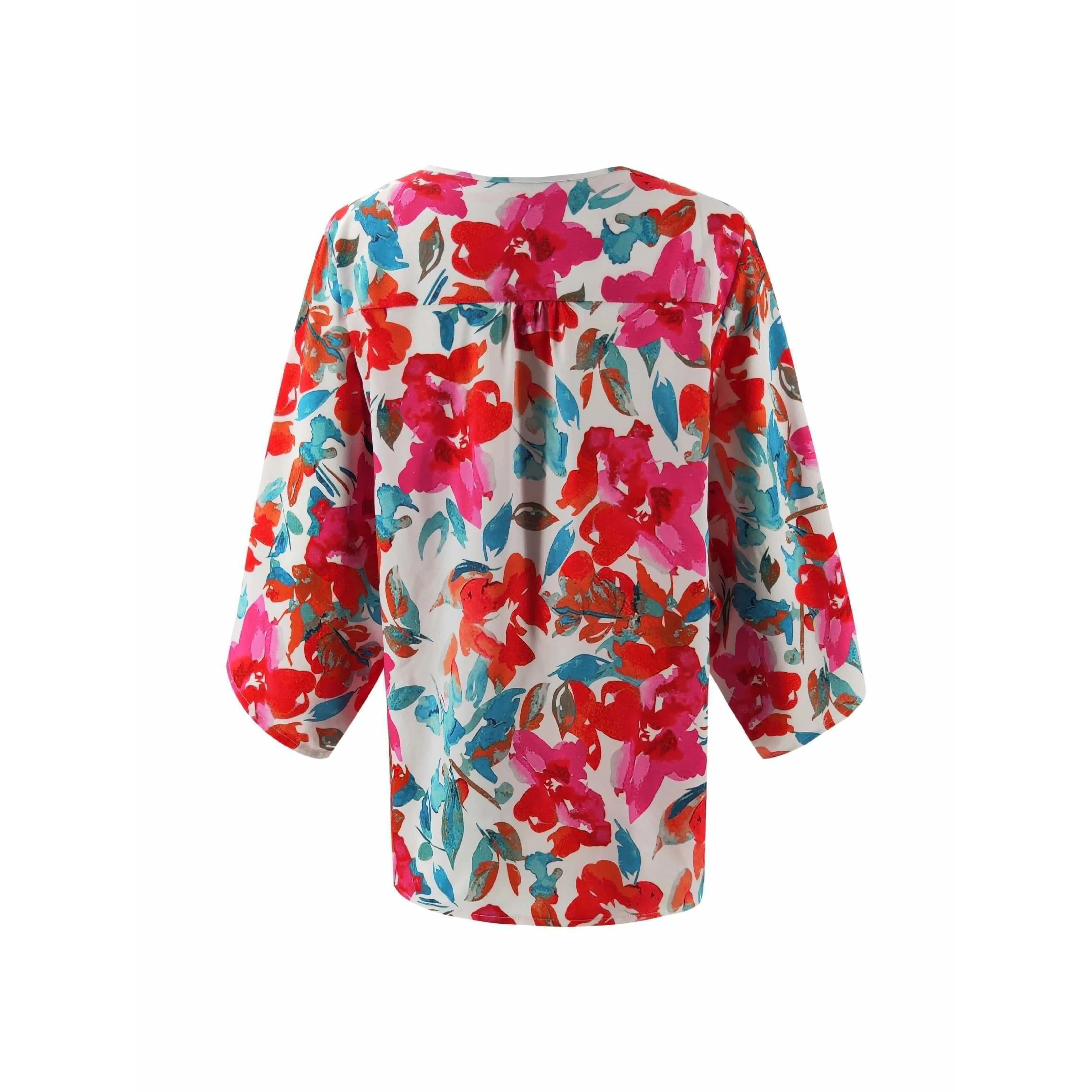 V-NECK FLORAL PRINTED
