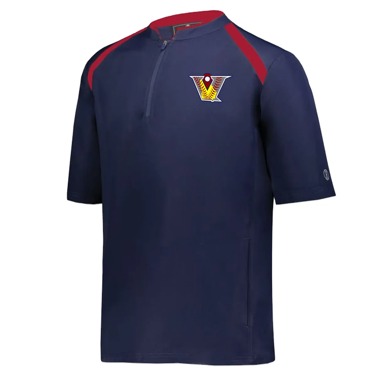Velo FP - Clubhouse Short Sleeve Cage Jacket - Navy/Scarlet (229581/229681)