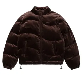Velvet Quilted Puffer - Espresso