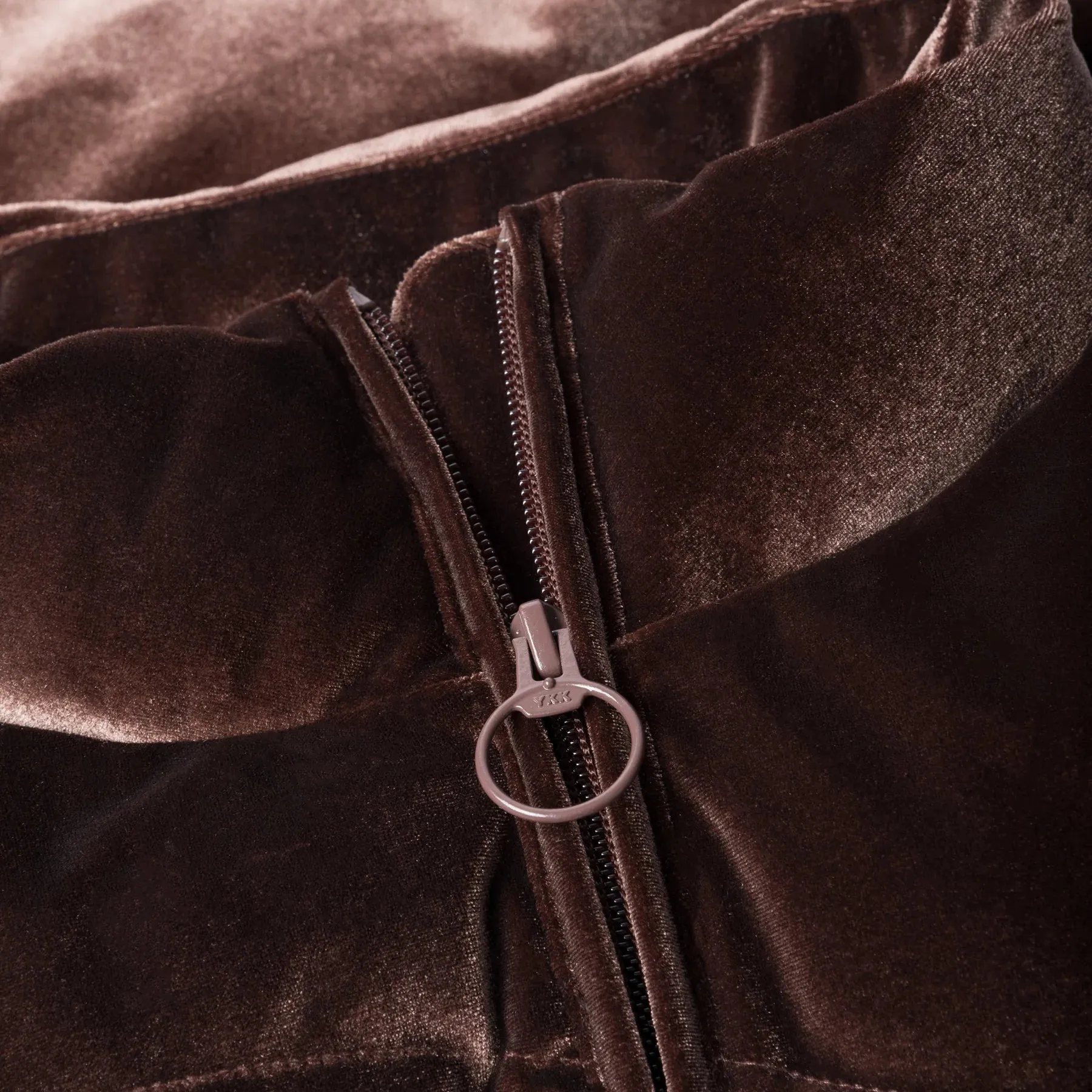 Velvet Quilted Puffer - Espresso