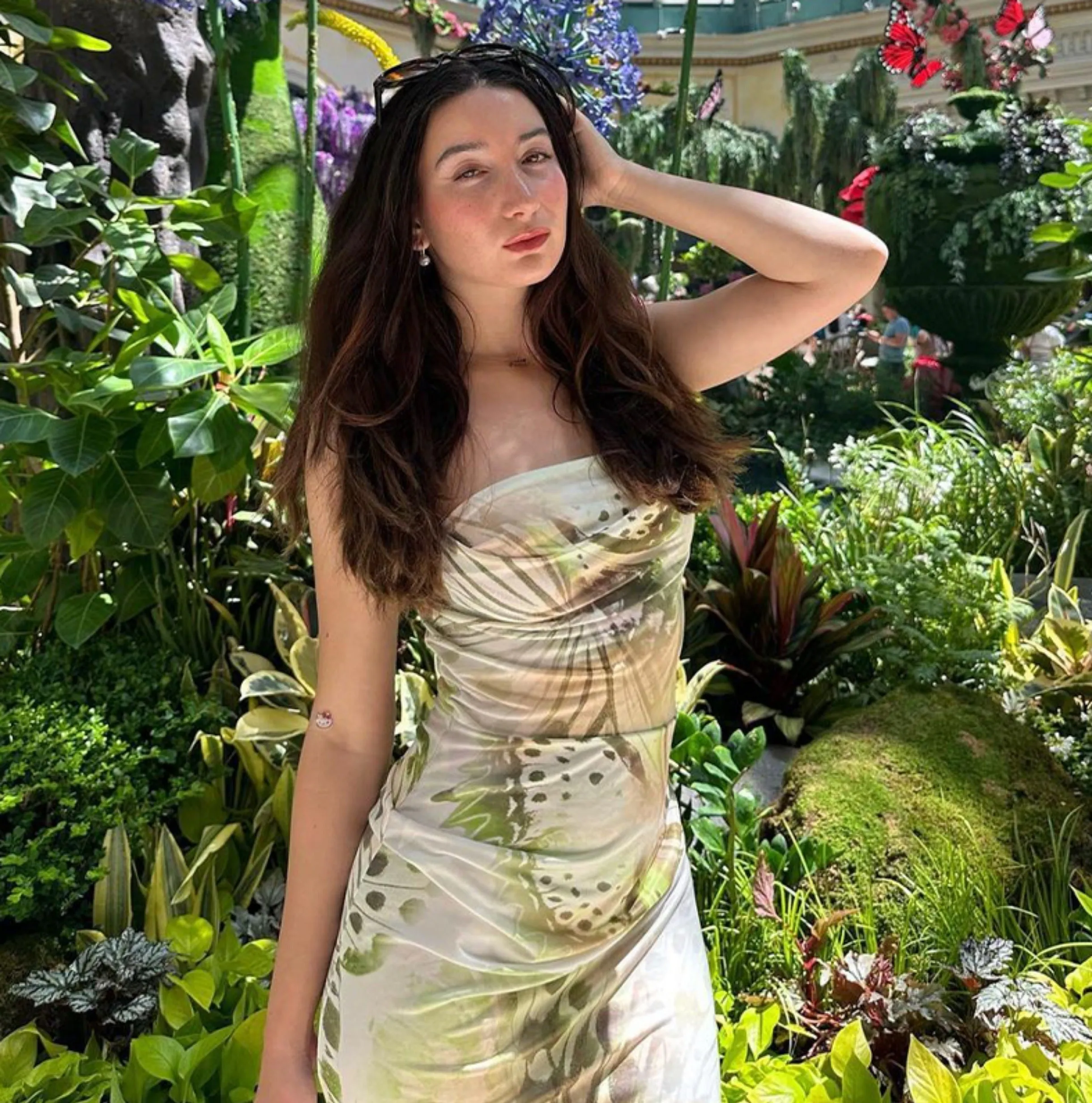 Vvsha Devorah Butterfly Print Maxi Dress