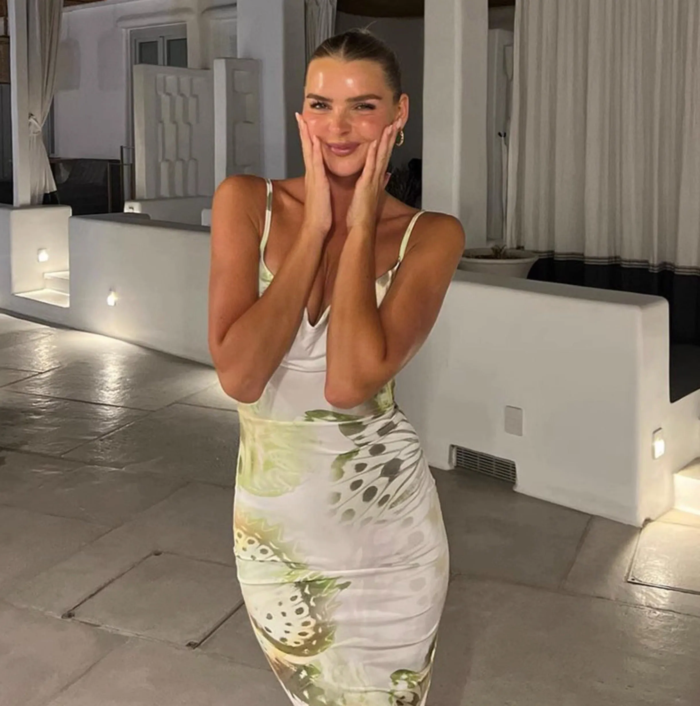 Vvsha Devorah Butterfly Print Maxi Dress