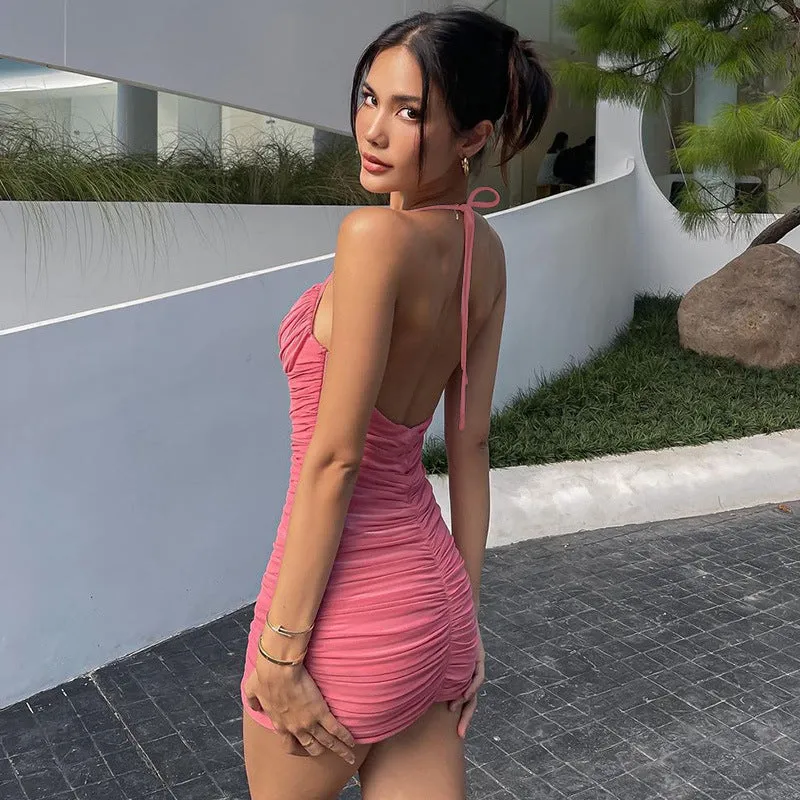 Vvsha Elsy Halter Mini Dress