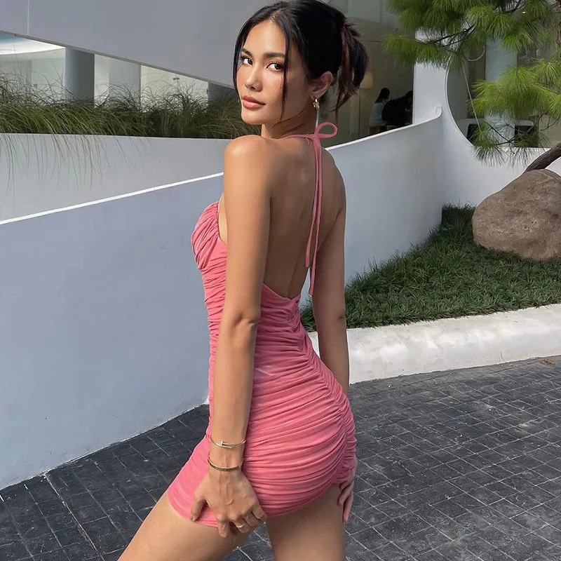 Vvsha Elsy Halter Mini Dress