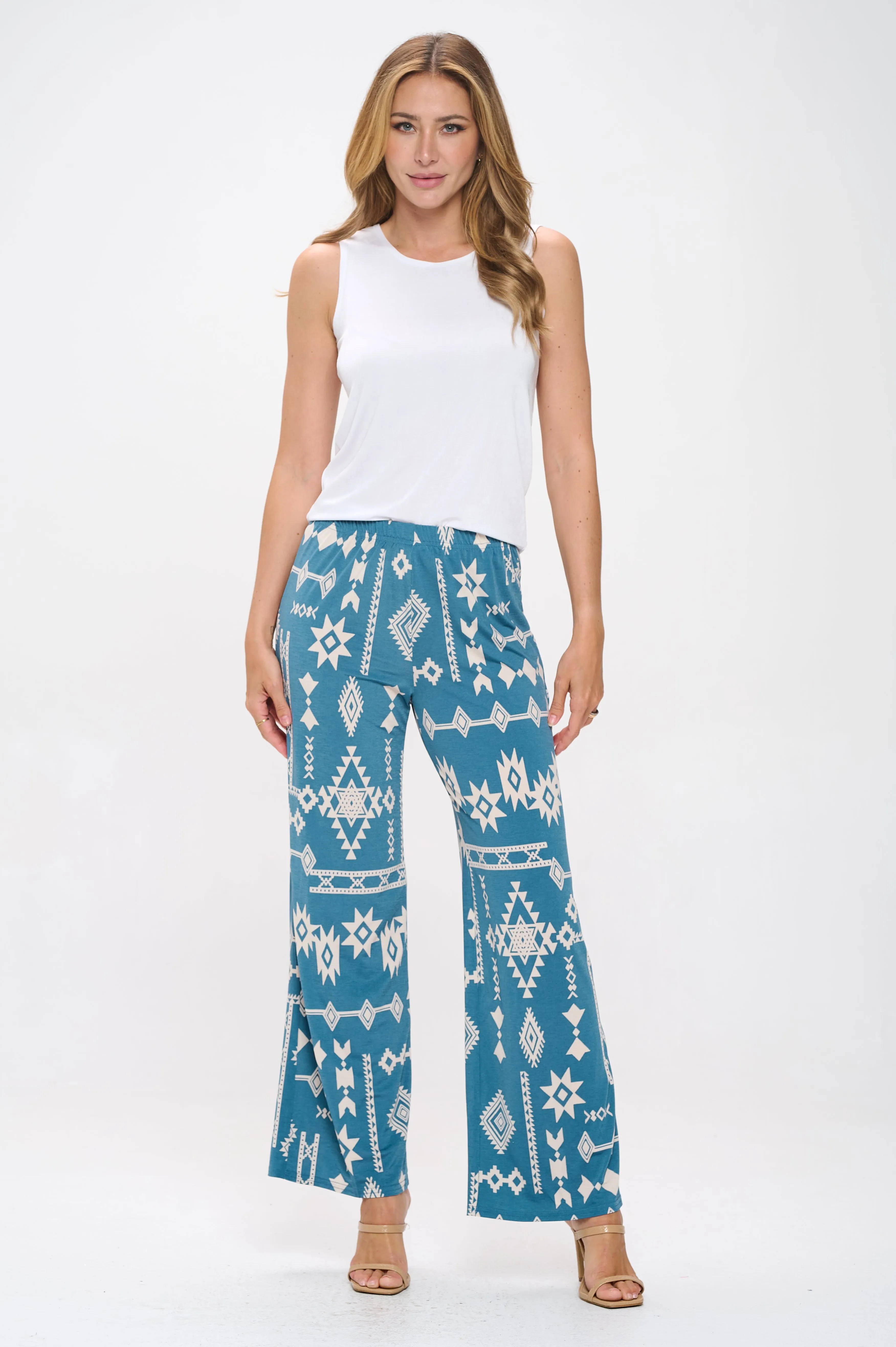 Wide Leg Flared Pants-5042BG-ARP1-W372