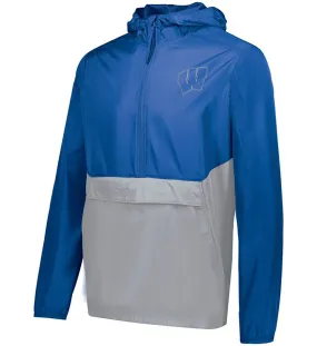 Windsor - Augusta/Holloway Pack Pullover with W - Royal/Athletic Grey (229534/229634)