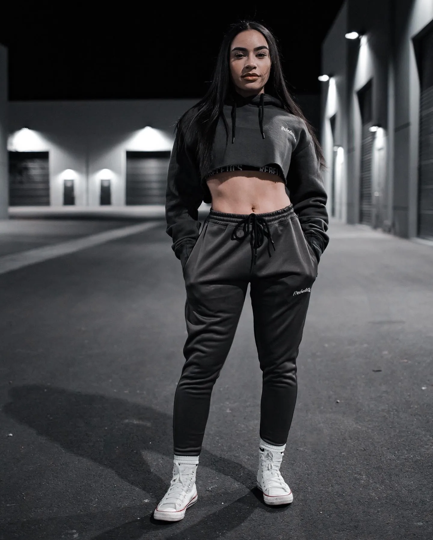 Womens tech joggers - charcoal