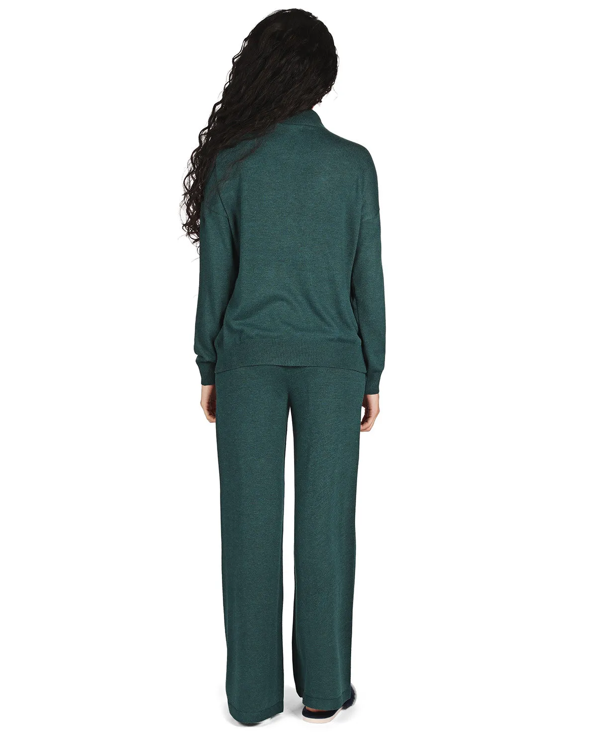 Women's Turtleneck Sweater and Knit Pants Lounge Set